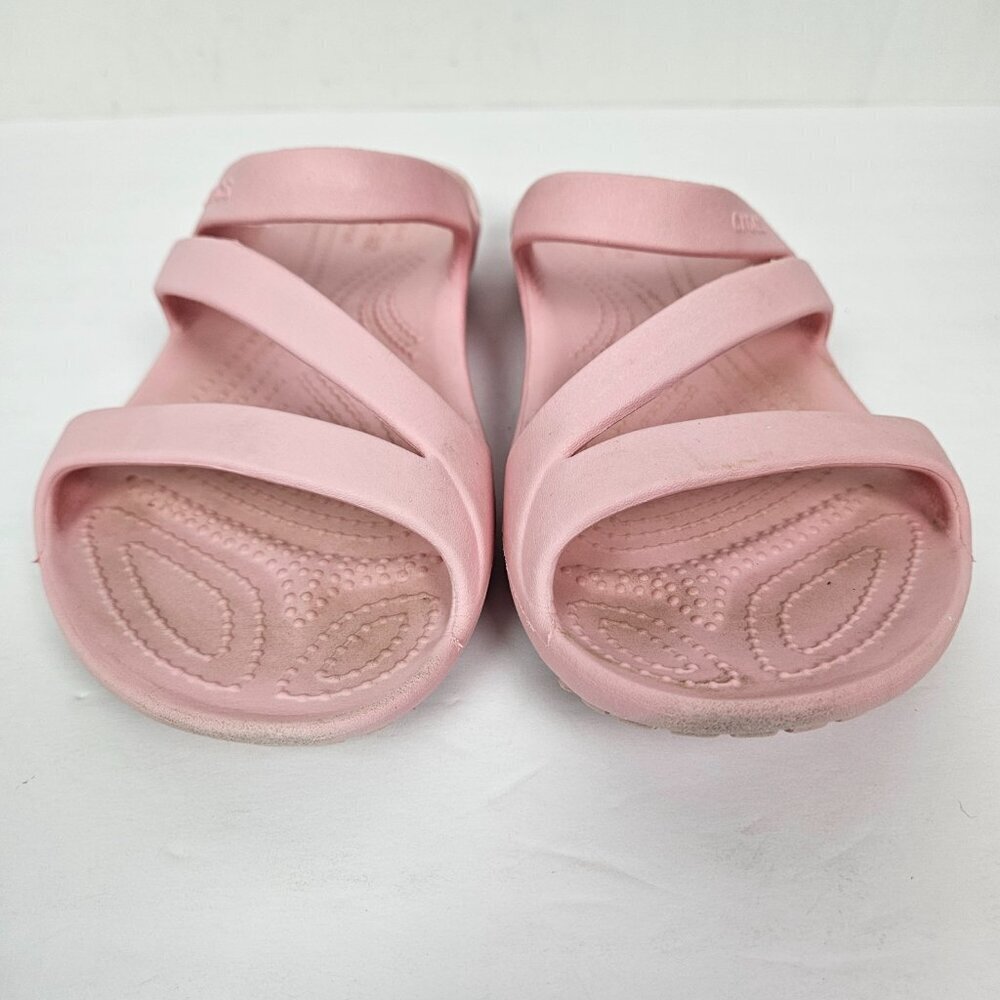 CROCS Kadee II Strappy Slip On Slide Sandal Light Pink 8 - Picture 4 of 10